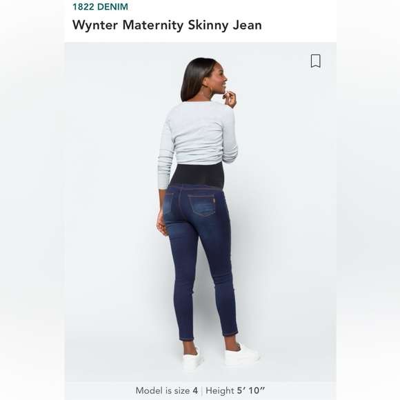 1822 Denim | Stitch Fix Wynette Maternity Skinny Jeans | size 10 | indigo - Picture 2 of 9